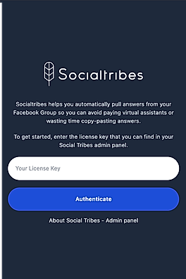 Authentication screenshot