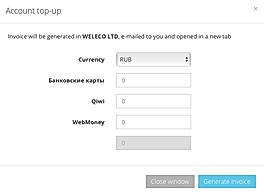 Account Top-up - Multicurrency