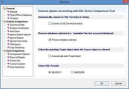 SQL Server Comparison Options
