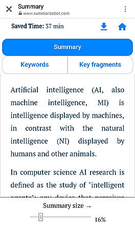 SummarizeBot : Summary Generation screenshot