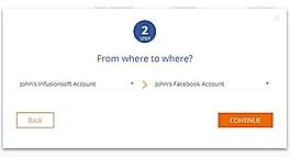 Sync2CRM screenshot: Choose the CRM account and ad account to connect
