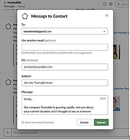 Message to Contact