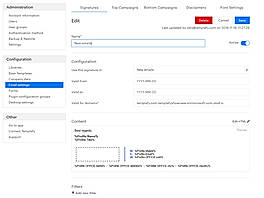 Admin interface
