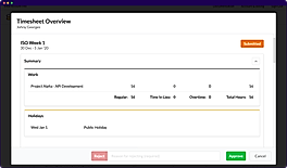 Timesheet showcase