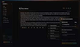 Dashboard - Text to Voice