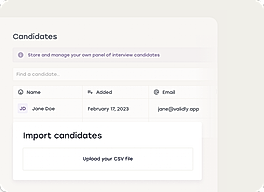 Manage Candidates