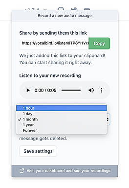 VocalBird : screenshot
