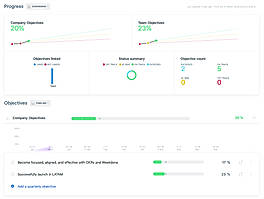 Company OKR Dashboard screenshot