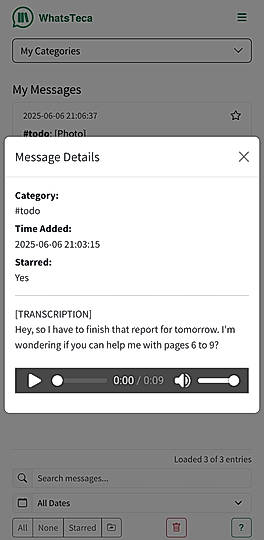Searchable Audio Transcriptions