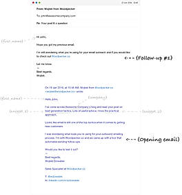 Cold emails and follow-ups
