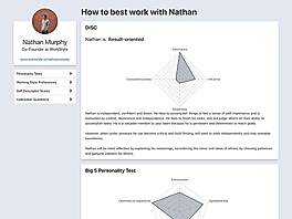 WorkStyle : Dashboard screenshot