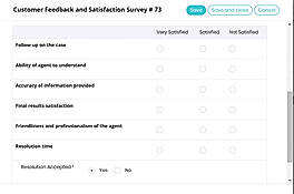 Customer Feedback screenshot