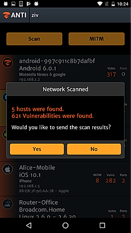 Network Scanned