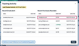 Monitoring Recent Activity