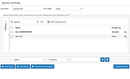 Dynamic List Creation