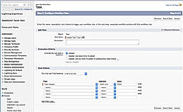 Salesforce configuration - New work flow rule