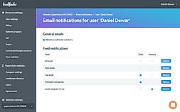 Personal settings