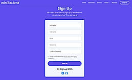 minibackend screenshot
