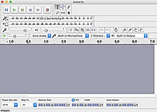 Download Audacity. Once installed it should look something like this