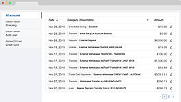 Transactions browser