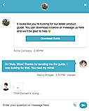 Attract and convert more customer using modern chat features.