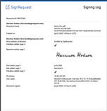Signing Log screenshot