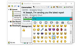Emojis LAN Messenger screenshot