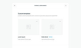 Custom templates