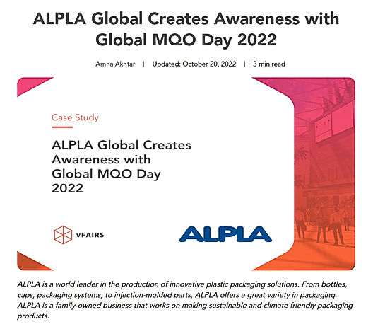 ALPLA Global Creates Awareness with Global MQO Day 2022