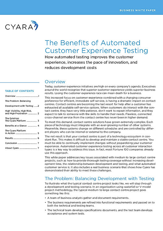 The Benefits of Automated Customer Experience Testing