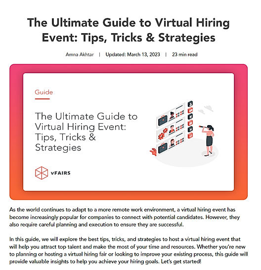 The Ultimate Guide to Virtual Hiring Event: Tips, Tricks & Strategies