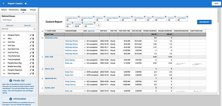 Custom Reports