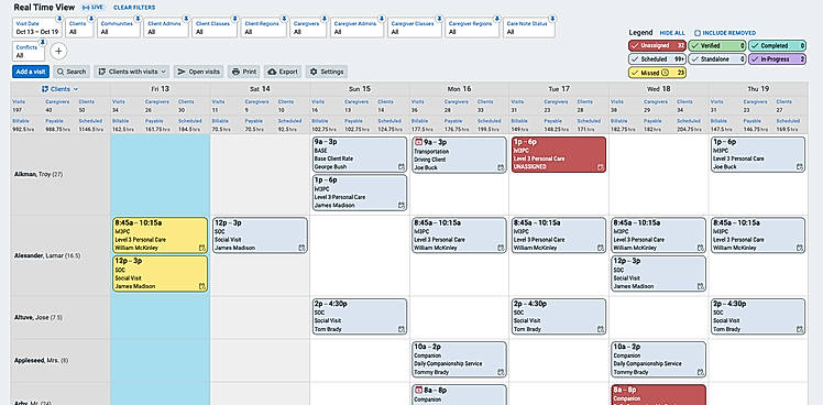 Multi Client Schedule Option