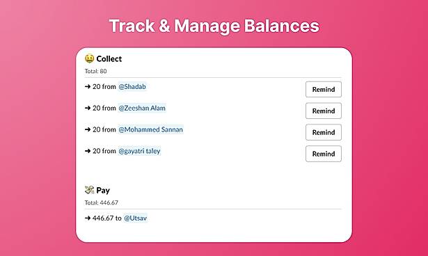Track and Manage Balances