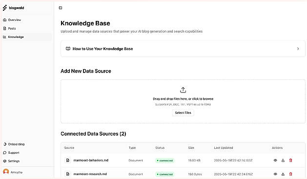 Upload Knowledge