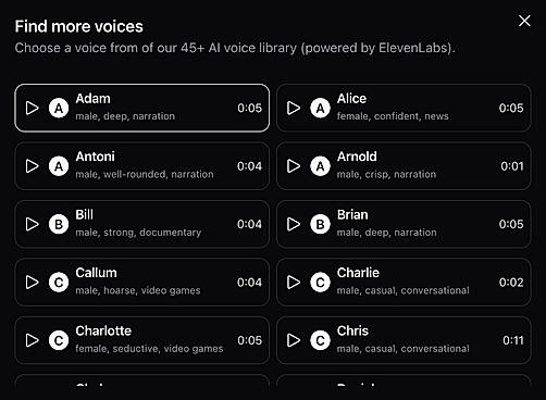 45  Voice Styles