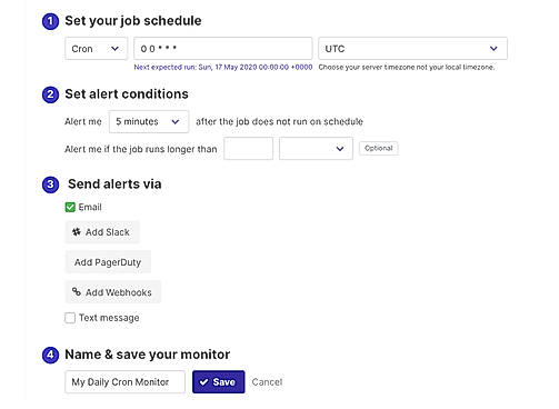 Cronhub : screenshot
