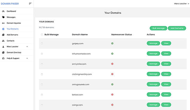 Domain Pager : Domain screenshot