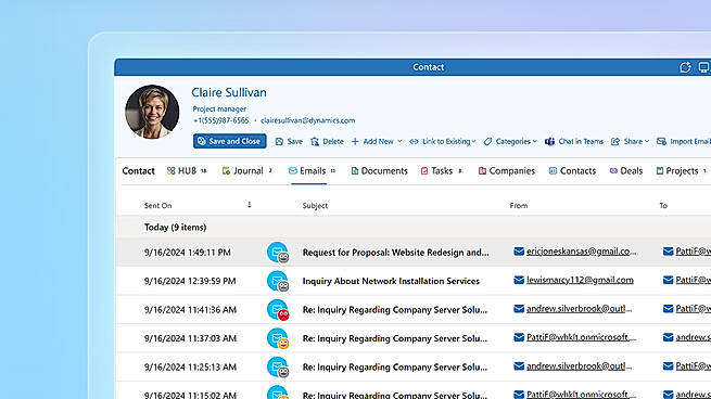 Email history