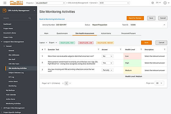 Site Monitoring Activities