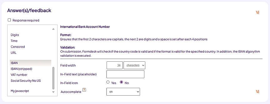 Answer/Feedback Based Form