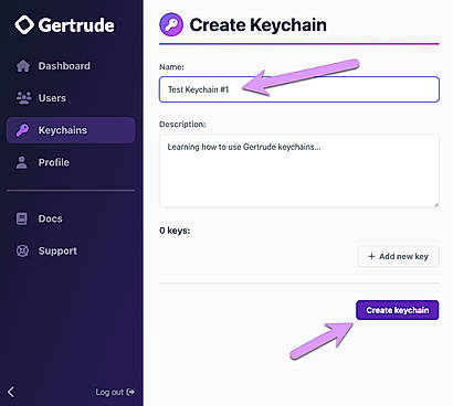 Create Name Keychain