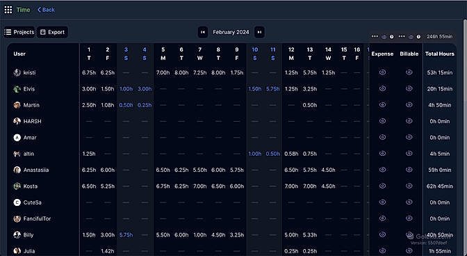 Time Tracking