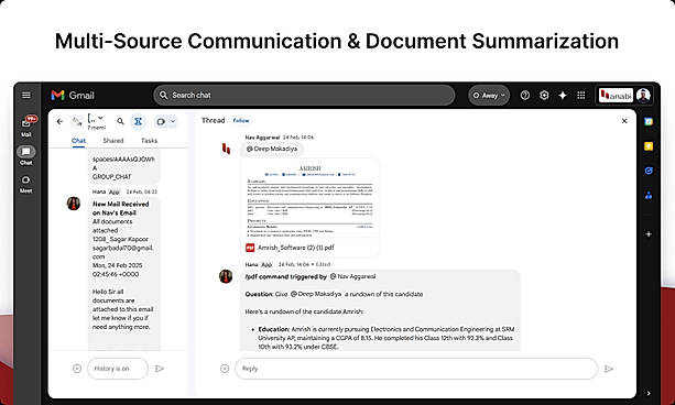 Multi-Source Communication and Document Summarization