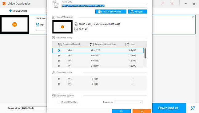 Paste URL