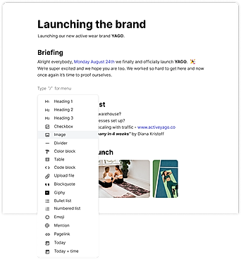 Launching the Brand