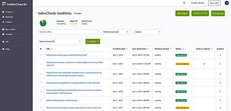 Index checker Backlinks