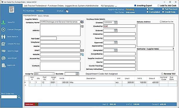 Purchase Orders