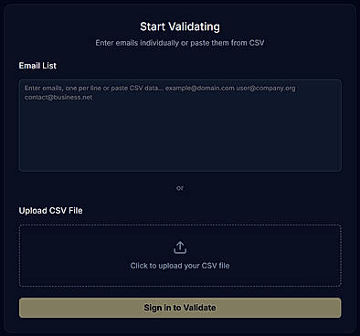 Validating Email