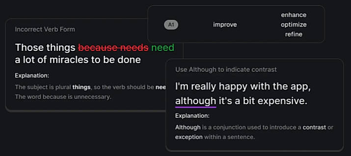 Improve Grammar and Vocabulary